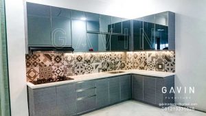 Harga Lemari Dapur Finishing Cermin Grey Di Priok Q2867