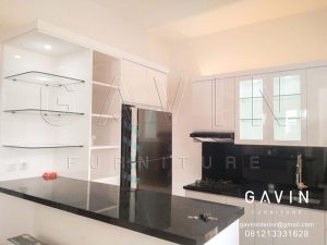 design interior dapur minimalis modern 2018 finishing HPL Aica Q2841