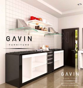 design kitchen cabinet kompor minimalis warna hitam by Gavin Q2920