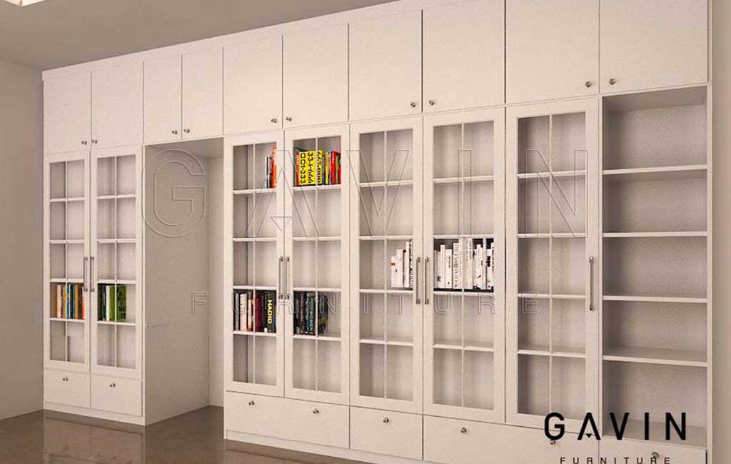 Lemari Buku Duco Putih Sunrise Garden