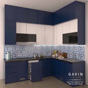 design kitchen set modern finishing hpl kombinasi taco Q3027