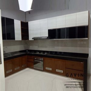 Kitchen set dapur finishing HPL kombinasi finishing melamic Q2954