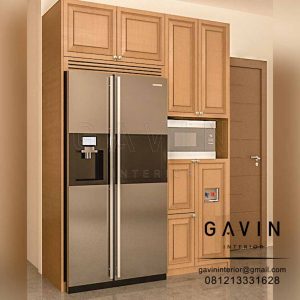 contoh design 3D kabinet kulkas klasik di permata hijau Q3087