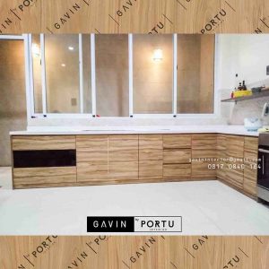 model kabinet dapur bagian bawah minimalis letter L di pluit id3251