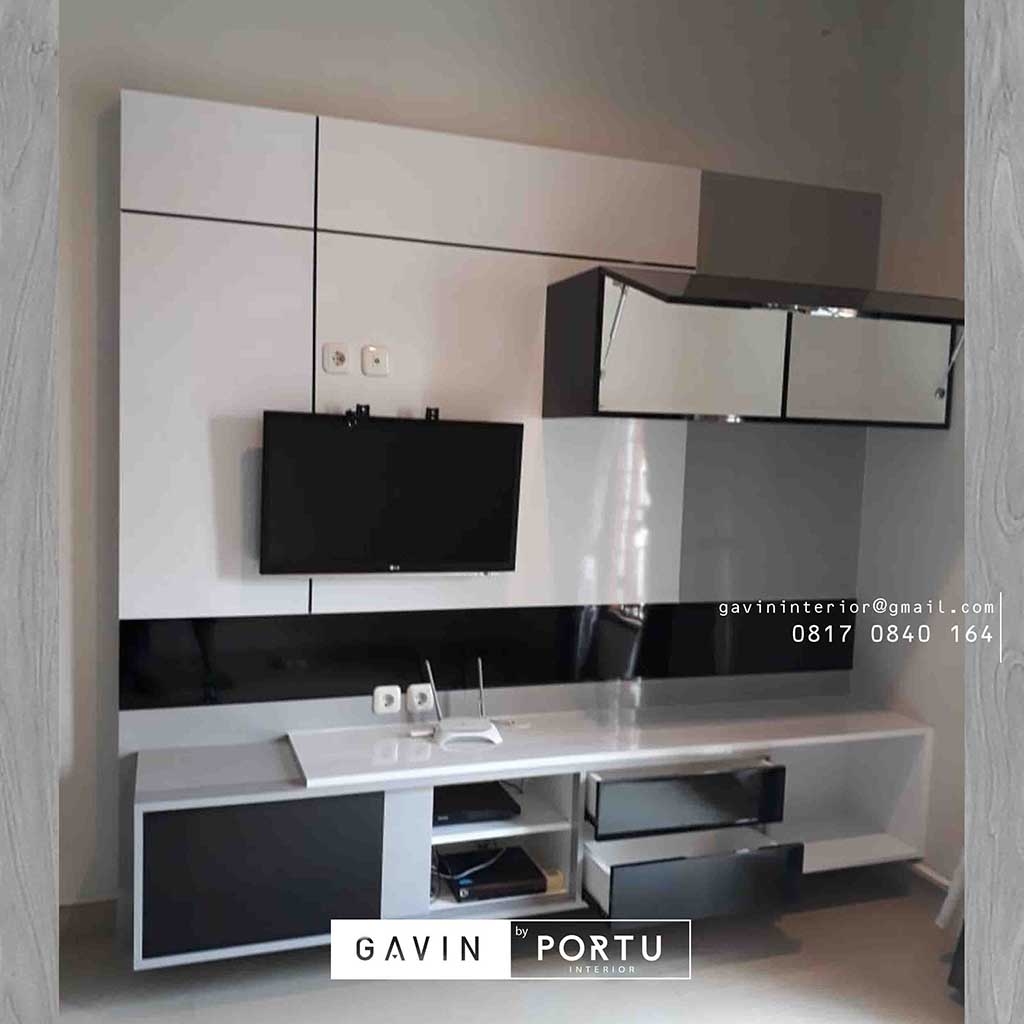 backdrop tv home interior kombinasi warna