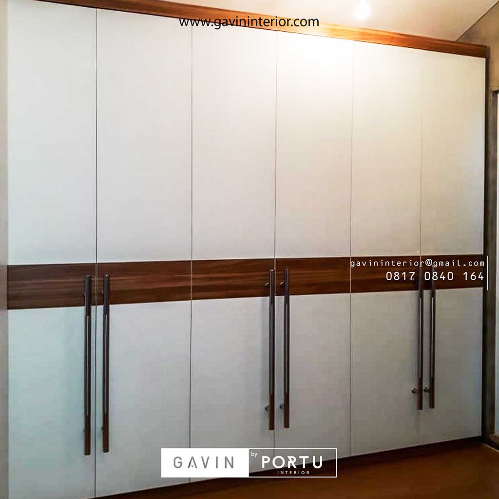 buat lemari pakaian minimalis 6 pintu swing