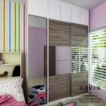 desain lemari pakaian anak minimalis 2 pintu