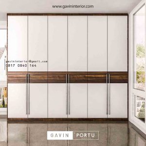 gambar lemari pakaian pintu swing minimalis by Gavin Interior