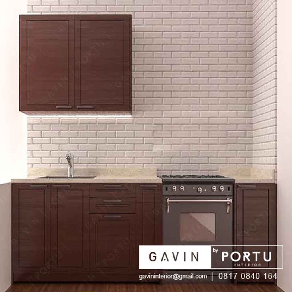 model kabinet dapur kayu solid model letter i