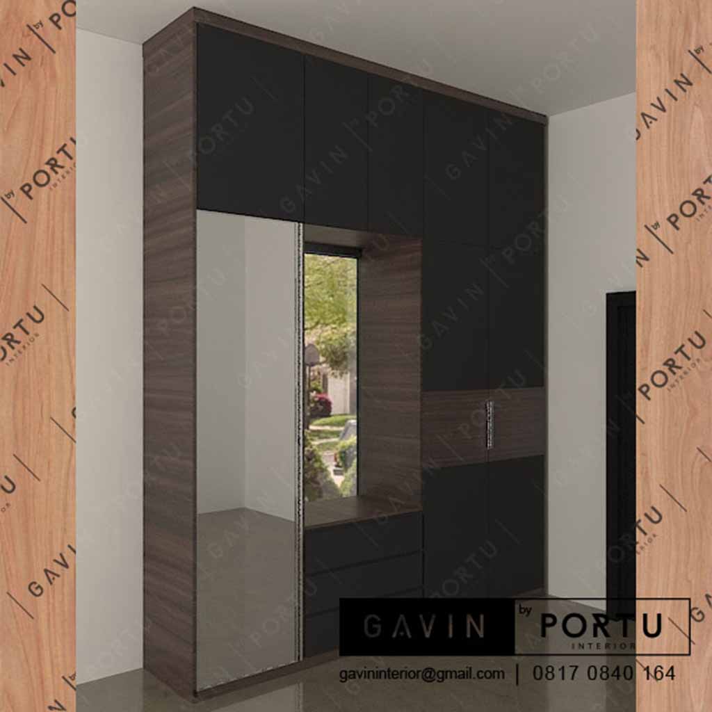 model lemari pakaian full plafon