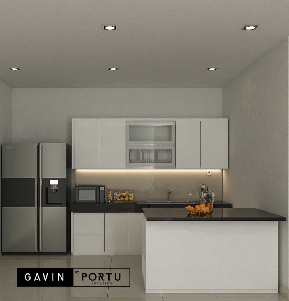 contoh kitchen set modern dengan island - Gavin Interior