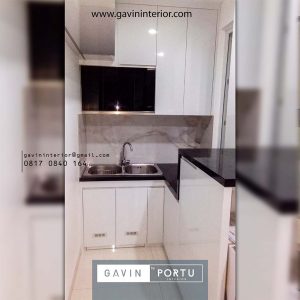 Kitchen Set warna Putih Custom Desain id3731