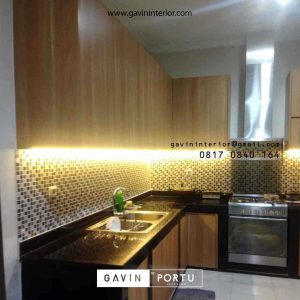 Bikin Kitchen Set HPL Motif Kayu Project Griya Loka BSD Serpong Tangerang id4606P