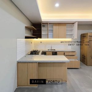 Buat Kitchen Set HPL Motif Kayu Kencana Loka 2 Extension Serpong Tangerang Id4867P