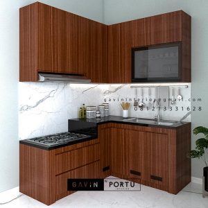 Harga Kitchen Set Minimalis Motif Kayu Komplek Metro Permata Karang Tengah Tangerang ID5162P