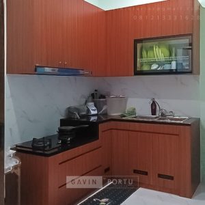 Harga Kitchen Set Minimalis Motif Kayu Komplek Metro Permata Karang Tengah Tangerang Selatan ID5162P